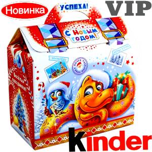Сладкий подарок на Новый Год в жестяной упаковке весом 1200 грамм по цене 1762 руб в Димитровограде