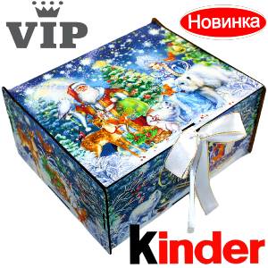 Сладкий подарок на Новый Год в картонной упаковке весом 1200 грамм по цене 2223 руб в Димитровограде