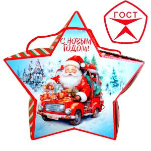 Детский подарок на Новый Год в жестяной упаковке весом 950 грамм по цене 1182 руб в Димитровограде